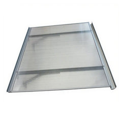 Copertină BODO PRO Alu cu jgheab + Policarbonat de ușă 120x90cm marchiză adăpost acoperiș gri-transparent