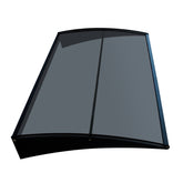 Copertină COR PRO Alu+Plexiglas de ușă 140x80cm marchiză adăpost acoperiș negru-antracit