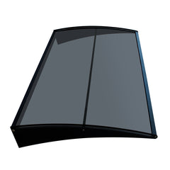Copertină COR PRO Alu+Plexiglas de ușă 140x80cm marchiză adăpost acoperiș negru-antracit