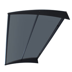 Copertină COR PRO Alu+Plexiglas de ușă 140x80cm marchiză adăpost acoperiș negru-antracit
