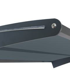 Copertină COR PRO Alu+Plexiglas de ușă 140x80cm marchiză adăpost acoperiș negru-antracit