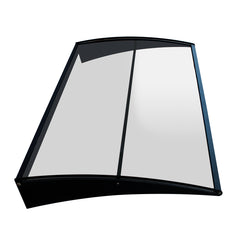 Copertină COR PRO Alu+Plexiglas de ușă 140x80cm marchiză adăpost acoperiș negru-transparent