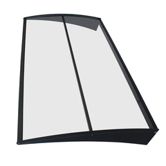 Copertină COR PRO Alu+Plexiglas de ușă 140x80cm marchiză adăpost acoperiș negru-transparent