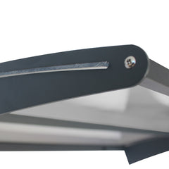 Copertină COR PRO Alu+Plexiglas de ușă 140x80cm marchiză adăpost acoperiș negru-transparent