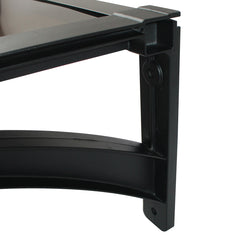 Copertină ERIC PRO Alu cu Jgheab + Plexiglas de ușă 120x100cm marchiză adăpost acoperiș negru-bronz