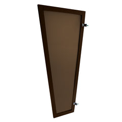 Copertină FLUX PRO Alu + Policarbonat de ușă 130x53x30cm marchiză adăpost acoperiș maro-bronz