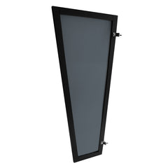 Copertină FLUX PRO Alu + Policarbonat de ușă 130x53x30cm marchiză adăpost acoperiș negru-antracit