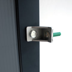 Copertină FLUX PRO Alu + Policarbonat de ușă 130x53x30cm marchiză adăpost acoperiș negru-antracit