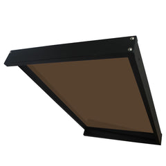 Copertină GIMI PRO Otel+Plexiglas de ușă 115x80cm marchiză adăpost acoperiș negru-bronz