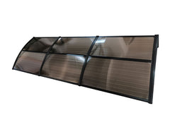 Copertină ECO de ușă 360×120cm marchiză adăpost acoperiș negru-bronz