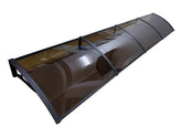 Copertină PRO Alu+Plexiglas de ușă 400x150cm marchiză adăpost acoperiș negru-bronz