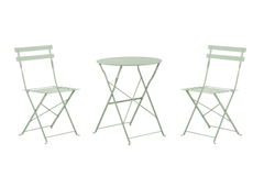 Set Bistro Flair - mobilier terasa gradina, 2 scaune + masa, otel vopsit - Verde (Olive Green)