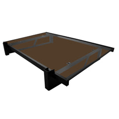 Copertină JAN PRO Otel+Plexiglas de ușă 140x100cm marchiză adăpost acoperiș negru-bronz