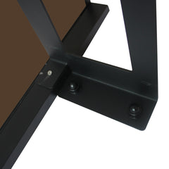 Copertină JAN PRO Otel+Plexiglas de ușă 140x100cm marchiză adăpost acoperiș negru-bronz