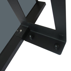 Copertină JAN PRO Otel+Plexiglas de ușă 140x100cm marchiză adăpost acoperiș negru-antracit