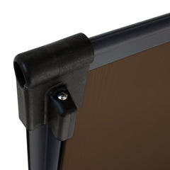 Copertină MAX PRO Otel+Alu+Policarbonat de ușă 200x80cm marchiză adăpost acoperiș negru-bronz