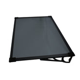 Copertină MAX PRO Otel+Alu+Policarbonat de ușă 150x100cm marchiză adăpost acoperiș negru-antracit