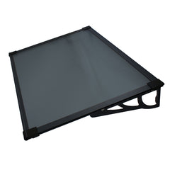 Copertină MAX PRO Otel+Alu+Policarbonat de ușă 120x100cm marchiză adăpost acoperiș negru-antracit