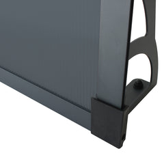 Copertină MAX PRO Otel+Alu+Policarbonat de ușă 120x100cm marchiză adăpost acoperiș negru-antracit