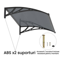 Copertina PREMIUM 40x60 cm, Policarbonat 6 mm, Suporturi din ABS, Negru/Antracit