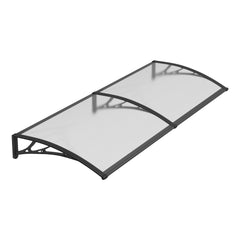 Copertina PREMIUM 200x100 cm, Policarbonat 6 mm, Suporturi din ABS, Negru/Transparent