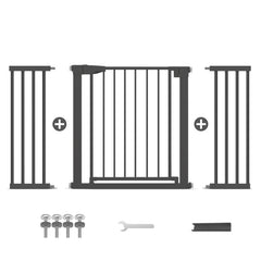 Poartă de Siguranță PRO 180° pentru Copii și Animale 76 x 132-138 cm, NEGRU
