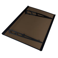 MAPROFI Copertină VIVIEN PRO Alu+Plexiglas de ușă 120x80cm marchiză adăpost acoperiș negru-bronz