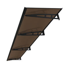 MAPROFI Copertină VIVIEN PRO Alu+Plexiglas de ușă 270x100cm marchiză adăpost acoperiș negru-bronz