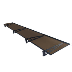 MAPROFI Copertină VIVIEN PRO Alu+Plexiglas de ușă 270x100cm marchiză adăpost acoperiș negru-bronz