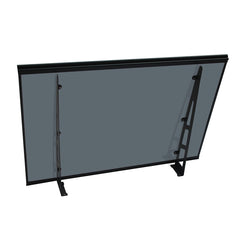 MAPROFI Copertină VIVIEN PRO Alu+Plexiglas de ușă 150x80cm marchiză adăpost acoperiș negru-antracit