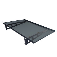 MAPROFI Copertină VIVIEN PRO Alu+Plexiglas de ușă 150x80cm marchiză adăpost acoperiș negru-antracit