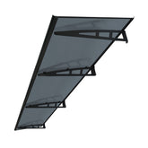 MAPROFI Copertină VIVIEN PRO Alu+Plexiglas de ușă 270x100cm marchiză adăpost acoperiș negru-antracit