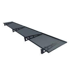 MAPROFI Copertină VIVIEN PRO Alu+Plexiglas de ușă 300x100cm marchiză adăpost acoperiș negru-antracit