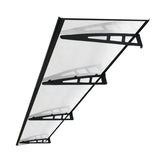 MAPROFI Copertină VIVIEN PRO Alu+Plexiglas de ușă 270x100cm marchiză adăpost acoperiș negru-transparent