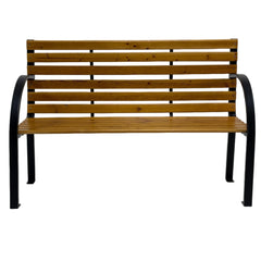Bancă grădină AURA 122x60x80 cm din lemn și oțel - MAPROFI