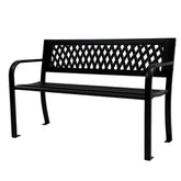 Bancă grădină LYRA 119x50x75 cm din oțel – Antracit - MAPROFI