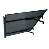Copertină BODO PRO cu jgheab 120x90 cm din policarbonat – Negru/Antracit - MAPROFI
