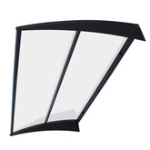 Copertină COR PRO 140x80 cm din aluminiu și plexiglas – Negru/Transparent - MAPROFI