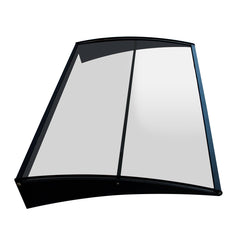 Copertină COR PRO 140x80 cm din aluminiu și plexiglas – Negru/Transparent - MAPROFI