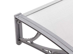 Copertină ECO 100x120 cm din policarbonat – Gri/Transparent - MAPROFI