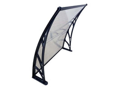 Copertină ECO 100x80 cm din policarbonat – Negru/Transparent - MAPROFI