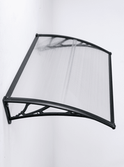 Copertină ECO 150x60 cm din policarbonat – Negru/Transparent - MAPROFI