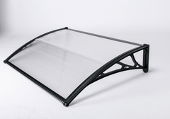 Copertină ECO 150x60 cm din policarbonat – Negru/Transparent - MAPROFI