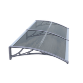 Copertină ECO 200x100 cm din policarbonat – Gri/Antracit - MAPROFI