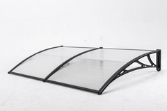 Copertină ECO 200x150 cm din policarbonat – Negru/Transparent - MAPROFI
