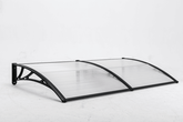 Copertină ECO 200x150 cm din policarbonat – Negru/Transparent - MAPROFI