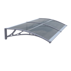 Copertină ECO 240x100 cm din policarbonat – Gri/Antracit - MAPROFI