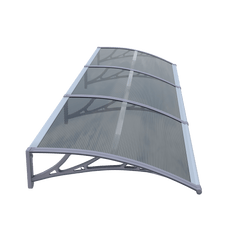 Copertină ECO 300x100 cm din policarbonat – Gri/Antracit - MAPROFI