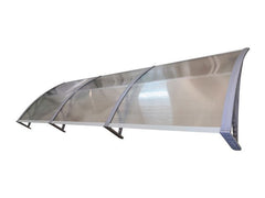 Copertină ECO 300x120 cm din policarbonat – Gri/Transparent - MAPROFI
