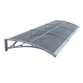 Copertină ECO 360x100 cm din policarbonat – Gri/Antracit - MAPROFI